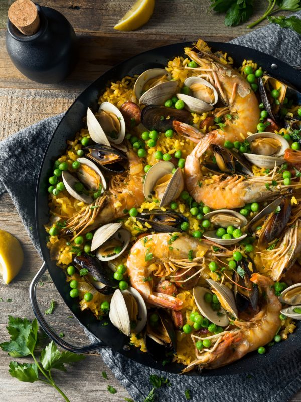 Homemade Spanish Seafood Paella